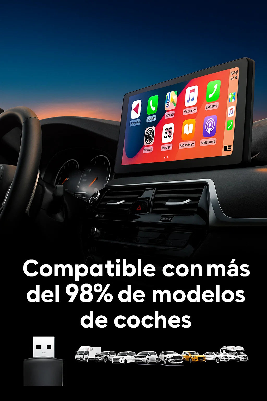 🔥Oferta por tiempo limitado: 50 % de descuento 🔥Adaptador inalámbrico Ottocast Mini CarPlay Android Auto 2025