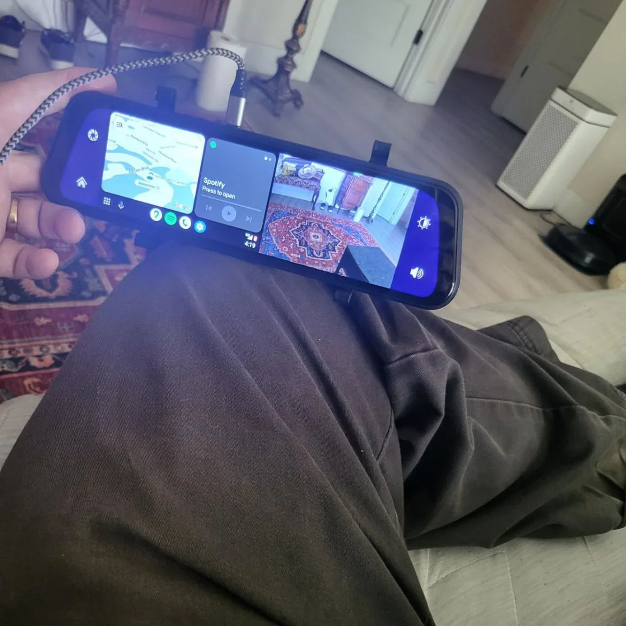 Espejo Retrovisor Inteligente Android | Pantalla Táctil Completa de 12 Pulgadas