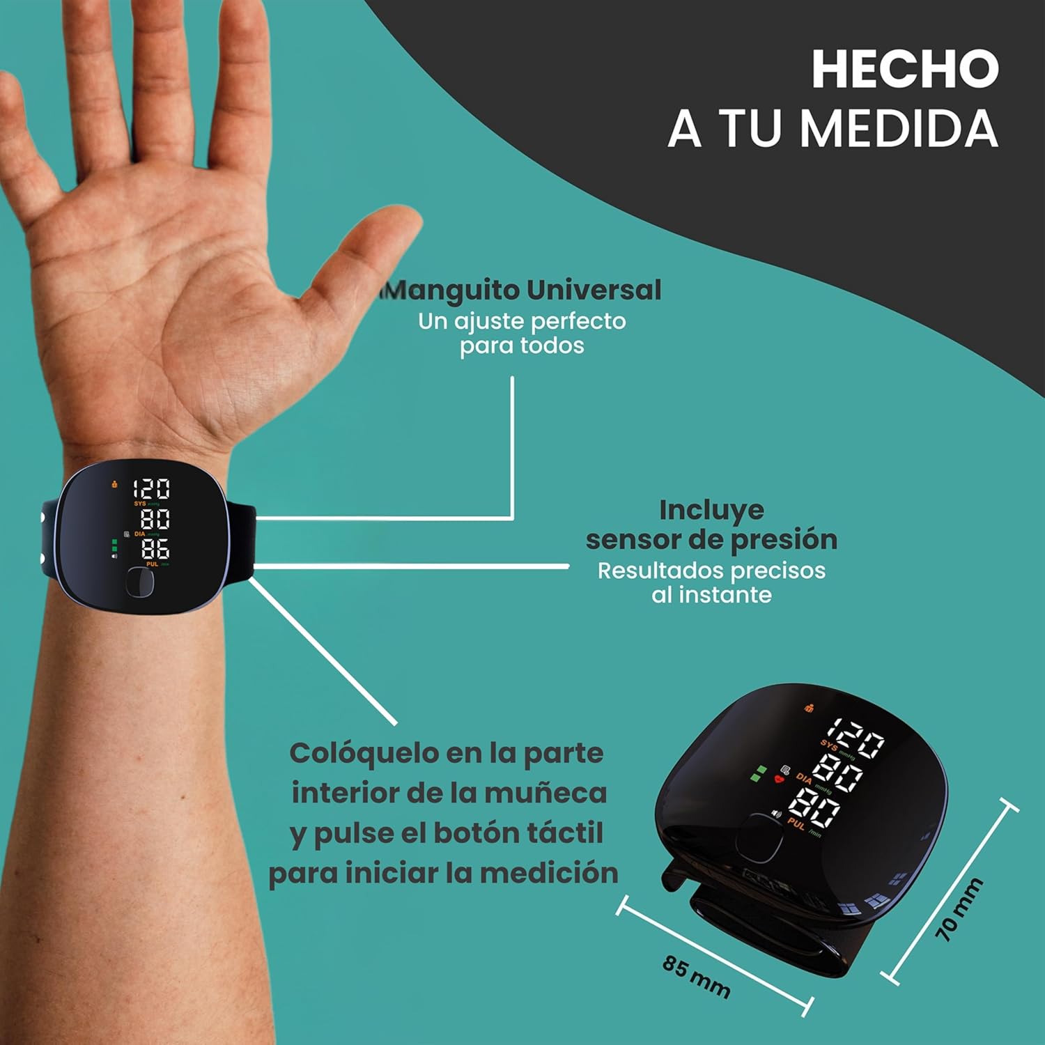 Tensiómetro profesional de muñeca