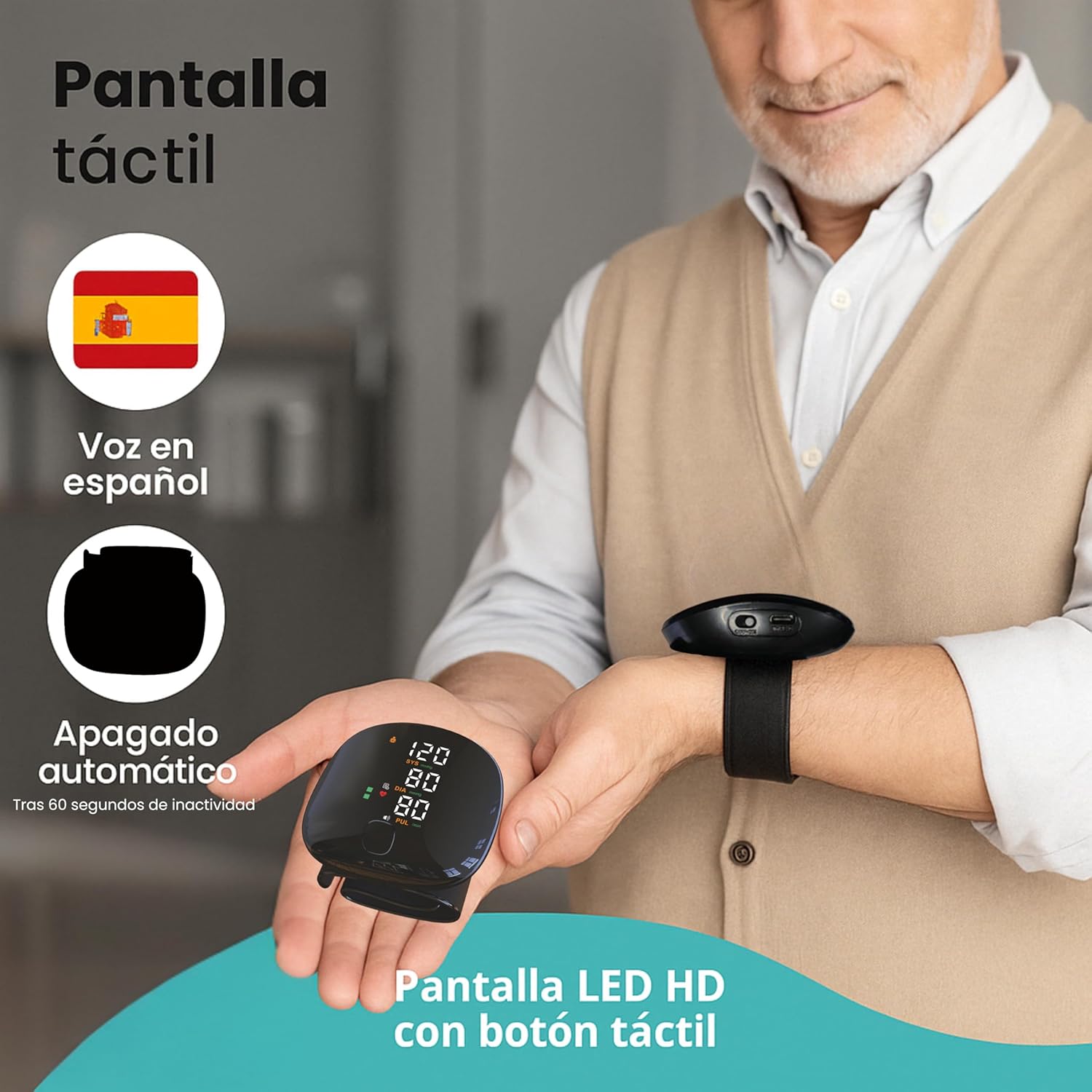 Tensiómetro profesional de muñeca