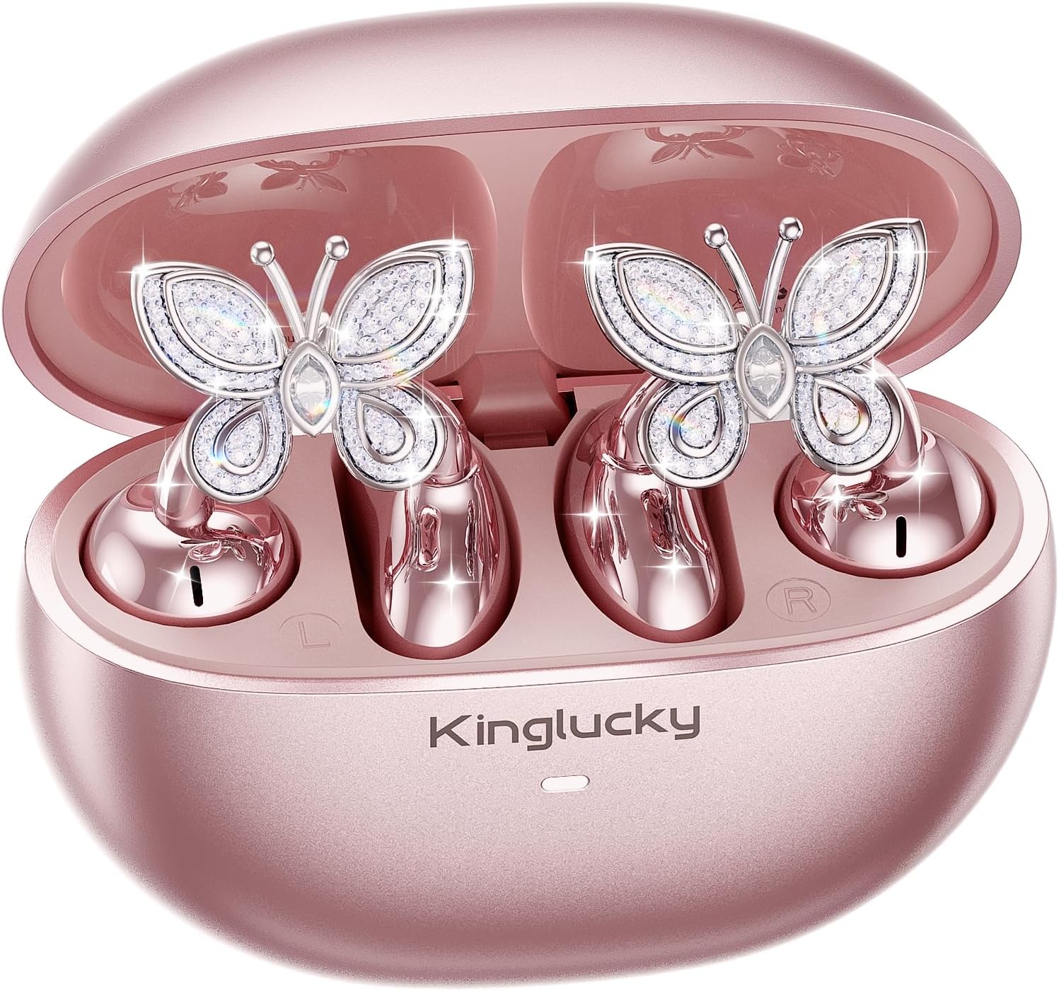 Auriculares Kinglucky con Clip de Mariposa – Estilo Inalámbrico 50H 2025