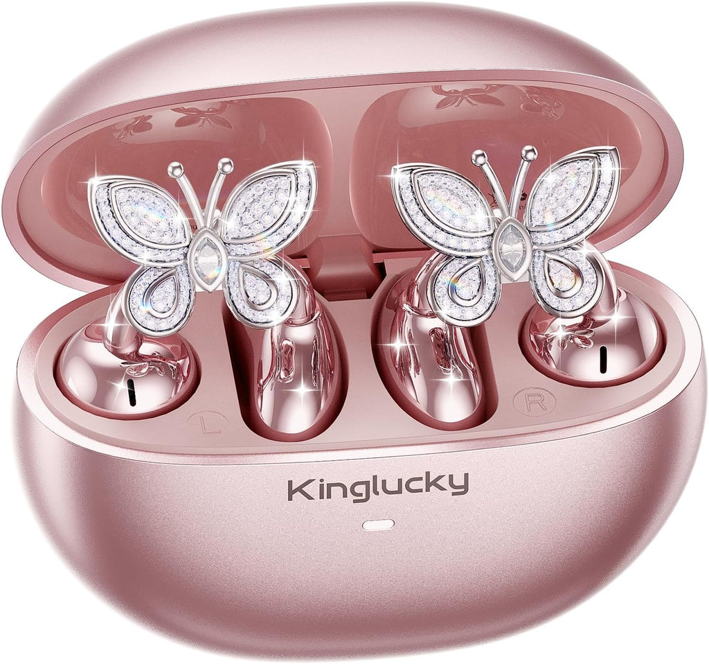 Auriculares Kinglucky con Clip de Mariposa – Estilo Inalámbrico 50H 2025