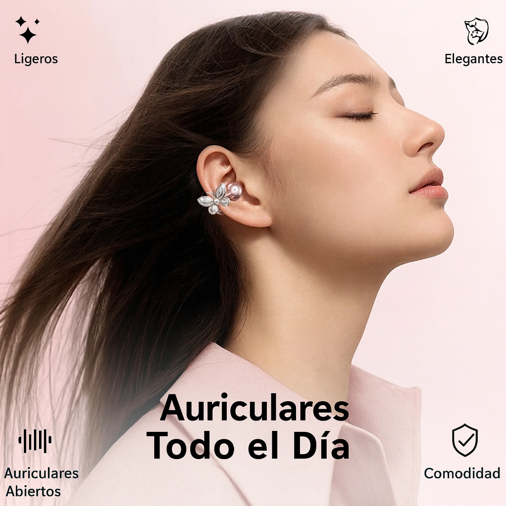Auriculares Kinglucky con Clip de Mariposa – Estilo Inalámbrico 50H 2025