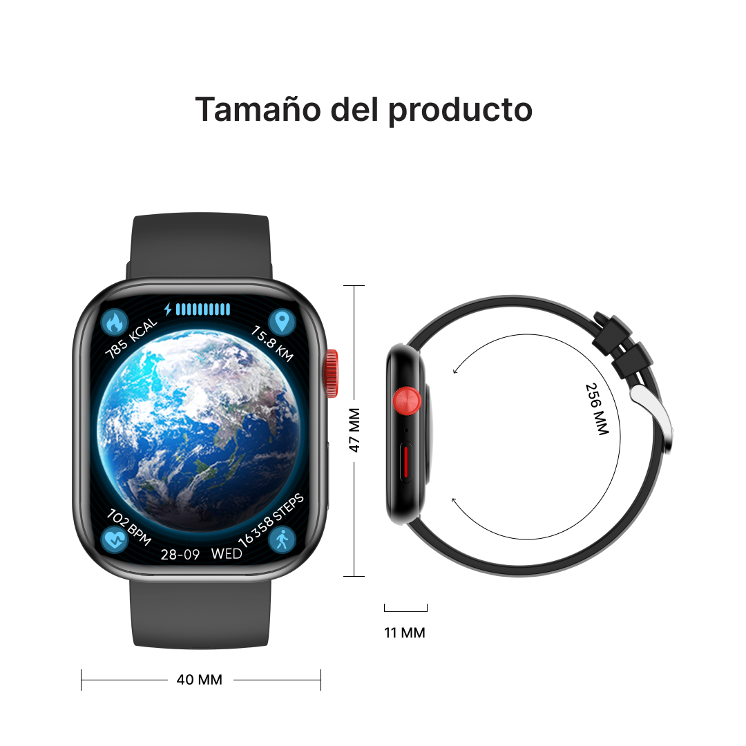 Reloj inteligente Diseño Moderno 2.01” TFT Pantalla Monitoreo de Salud y Modos Deportivos -SW015