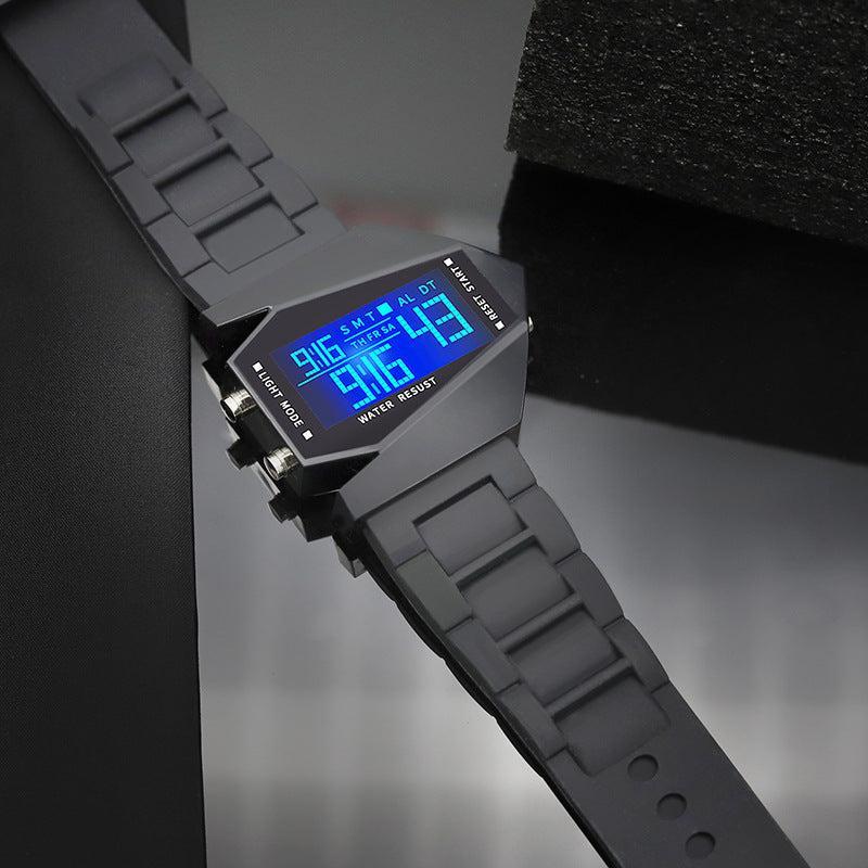 Reloj Digital Elegante – Negro con Blanco de regalo