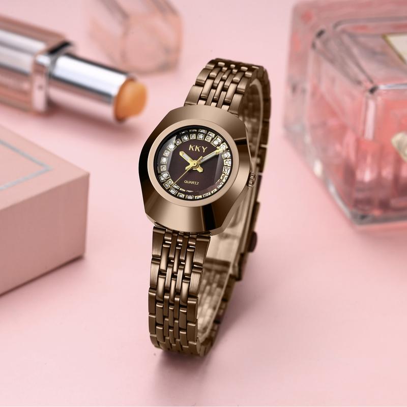 Reloj Marrón Dorado Elegante